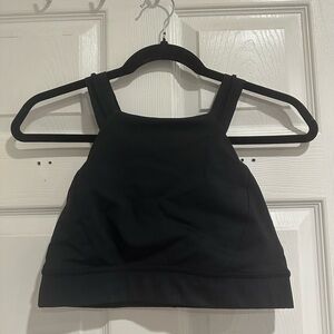 Lululemon Athletica Black Fitted Crop Tank Top